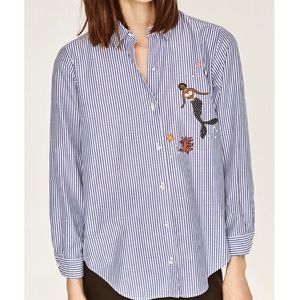 ZARA Striped Blouse
